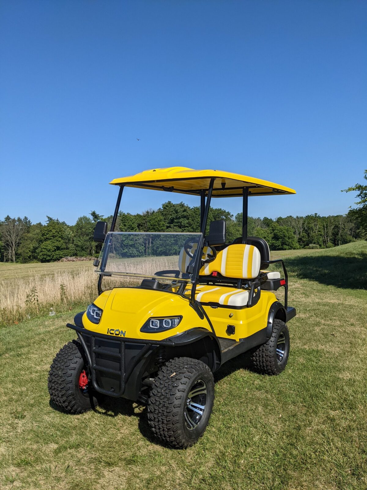 ICON i40L Tuscan Yellow Street Legal Golf Cart Tigon Golf Carts