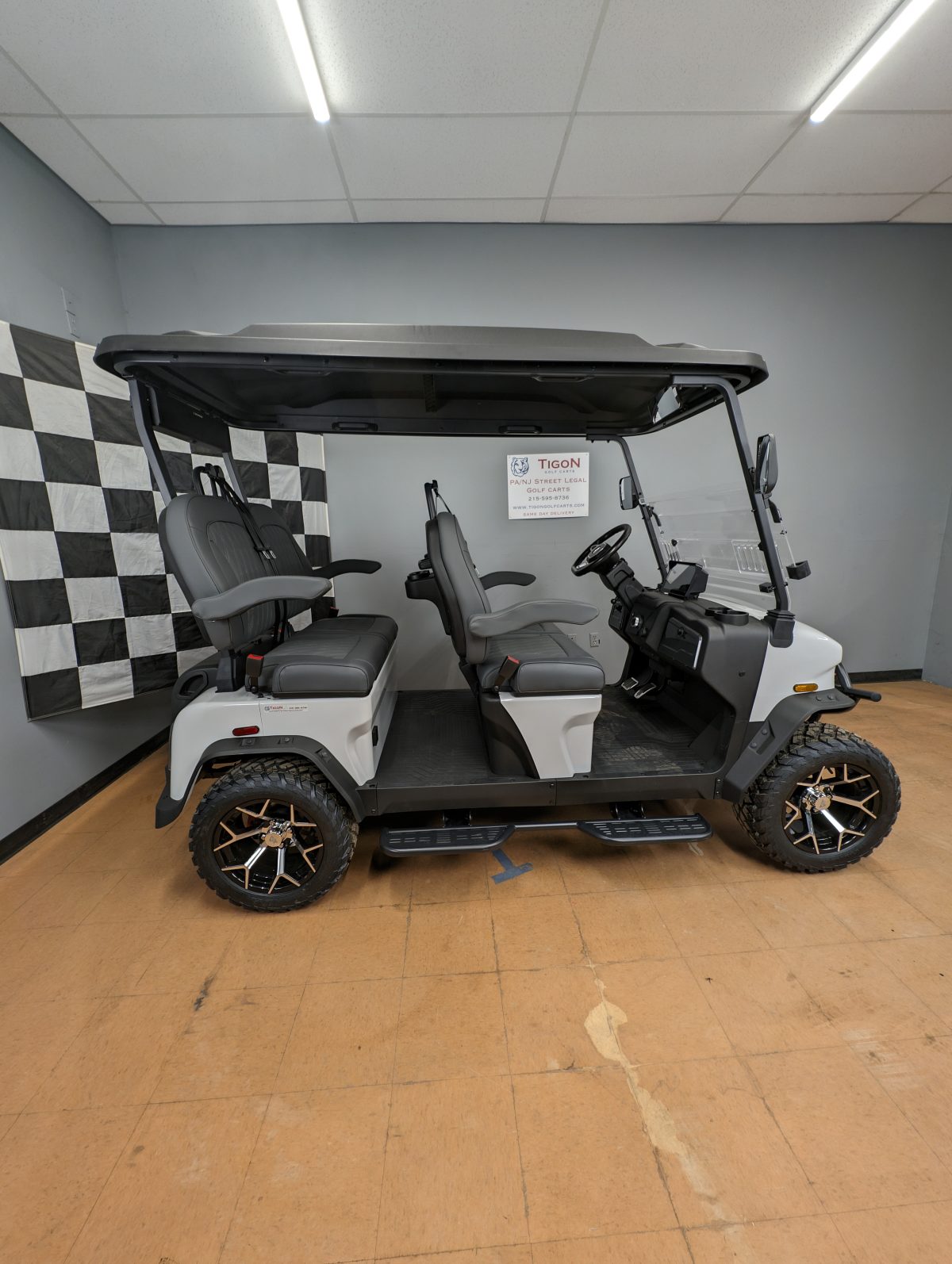 Denago EV Rover XL White Tigon Golf Carts