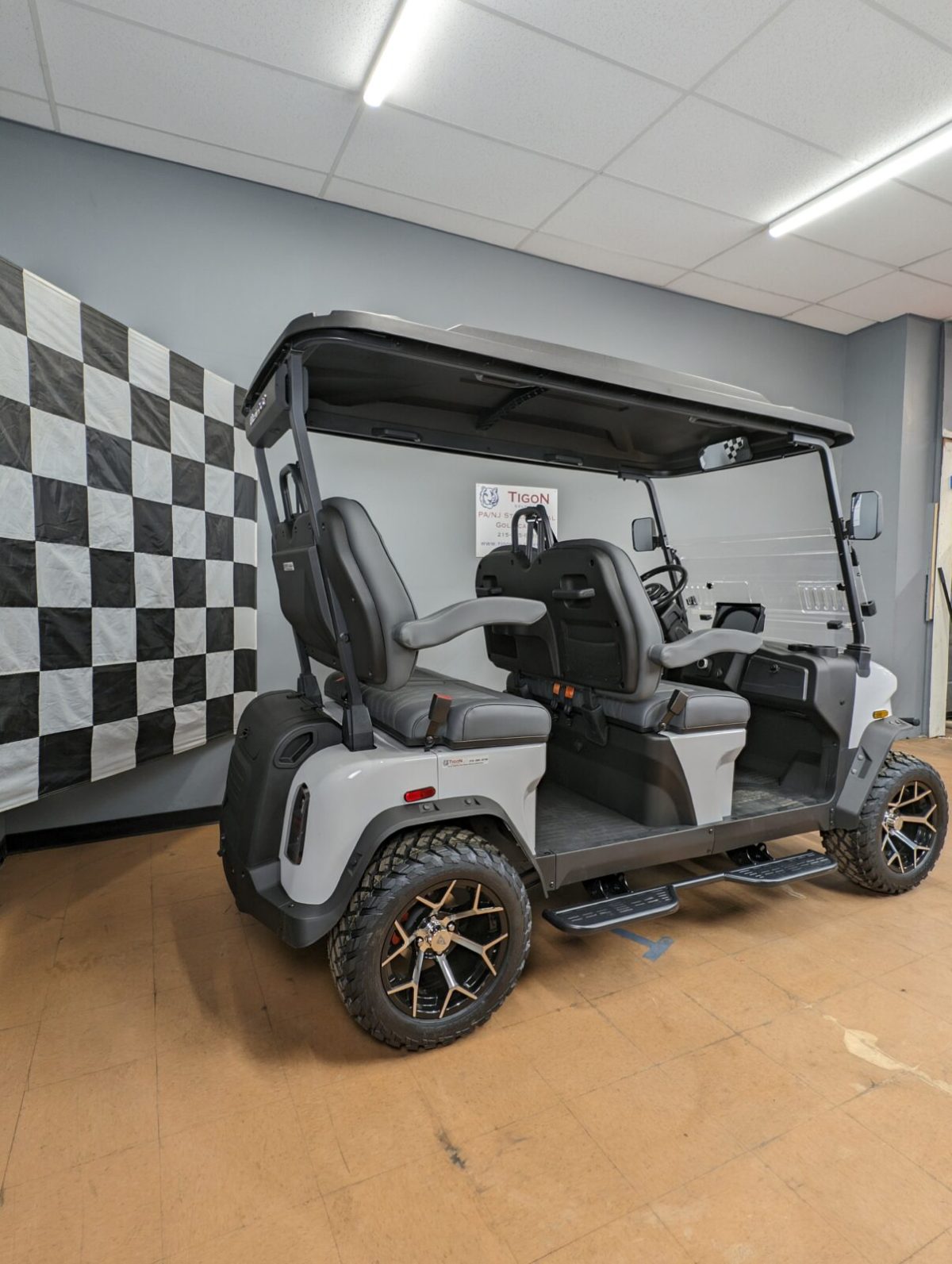 Denago EV Rover XL White Tigon Golf Carts