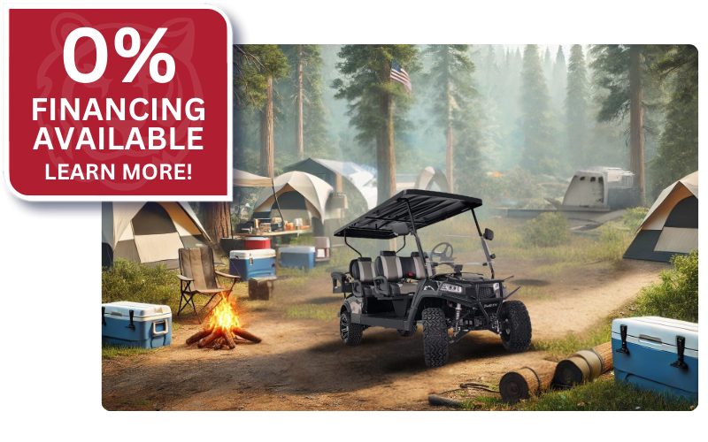 0% FINANCING FOR - ONLY AT TIGON GOLF CARTS