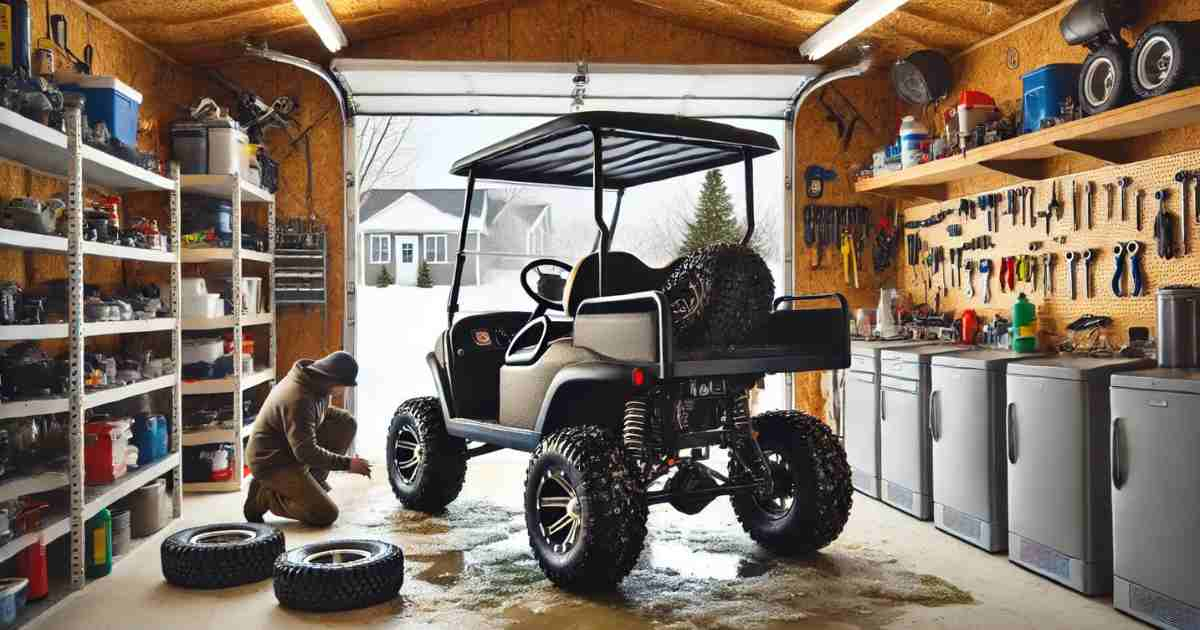 Golf Cart Winter Storage Prepairing For Spring