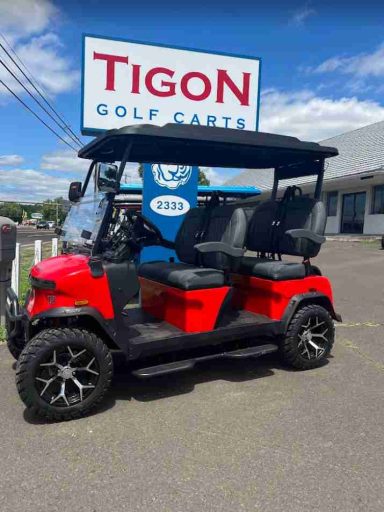 Scarlet Red Denago EV Rover XL TIGON GOLF CARTS (3)