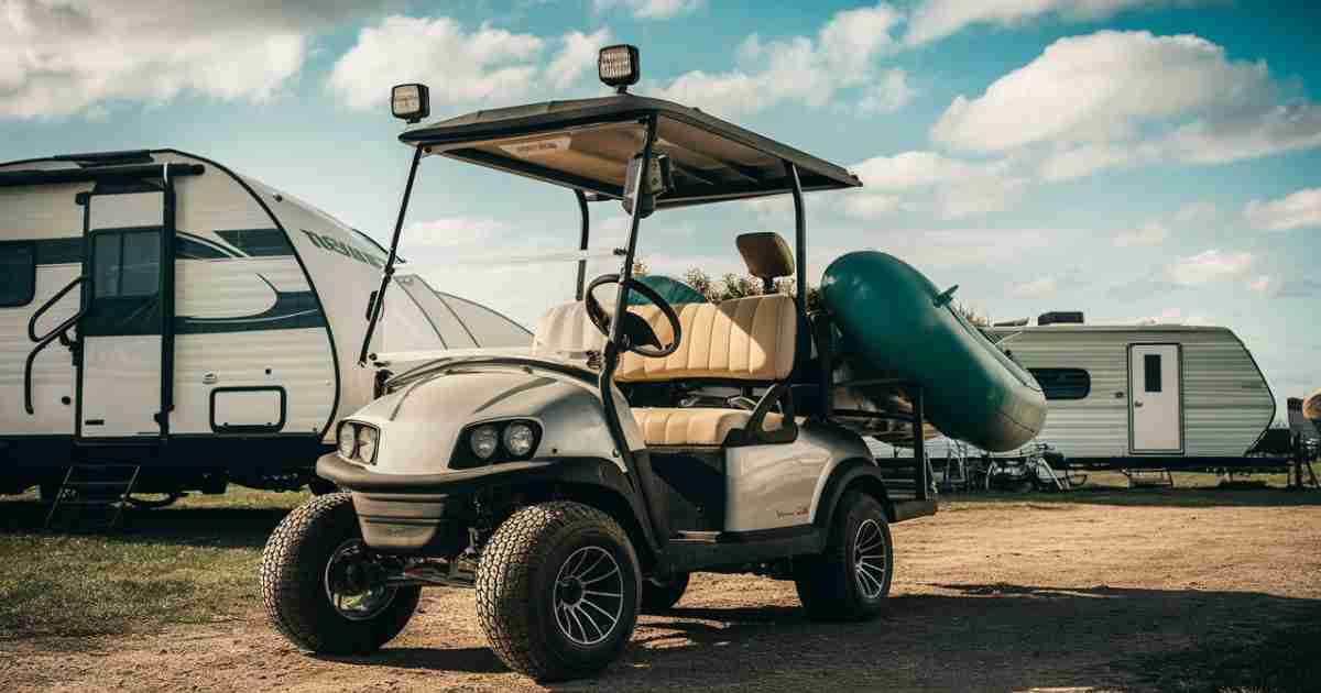 Golf carts and rafts perfect companions for a summer river float (1)