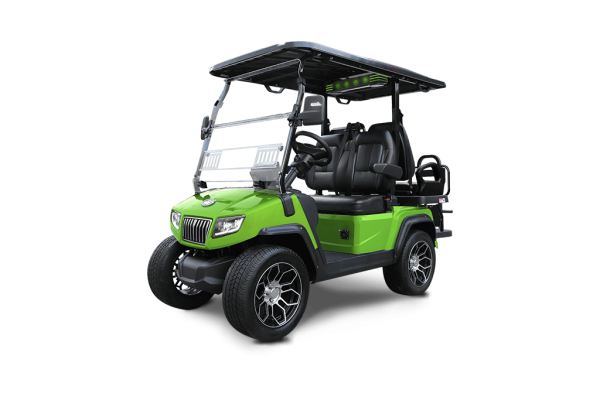 LIME GREEN EVOLUTION D5-RANGER 2+2 TIGON GOLF CARTS