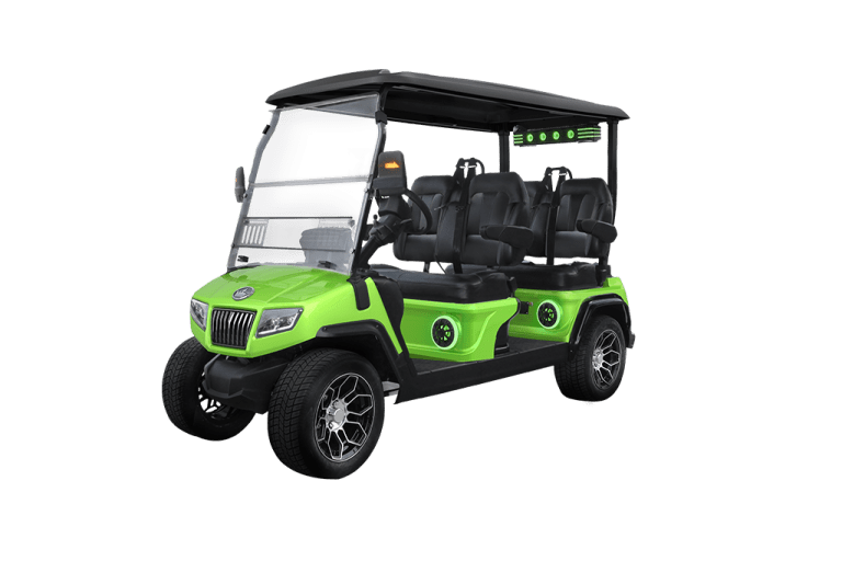 LIME GREEN EVOLUTION D5-RANGER 4 PLUS AT TIGON GOLF CARTS