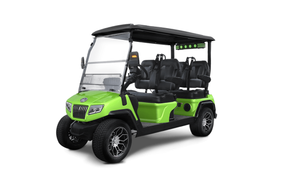 LIME GREEN EVOLUTION D5-RANGER 4 TIGON GOLF CARTS