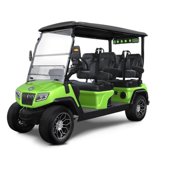 LIME GREEN EVOLUTION D5-RANGER 4 TIGON GOLF CARTS