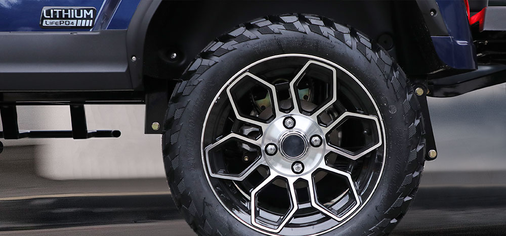 RIMS AND TIRES EVOLUTION D5 MAVERICK 2+2 PLUS AT TIGON GOLF CARTS