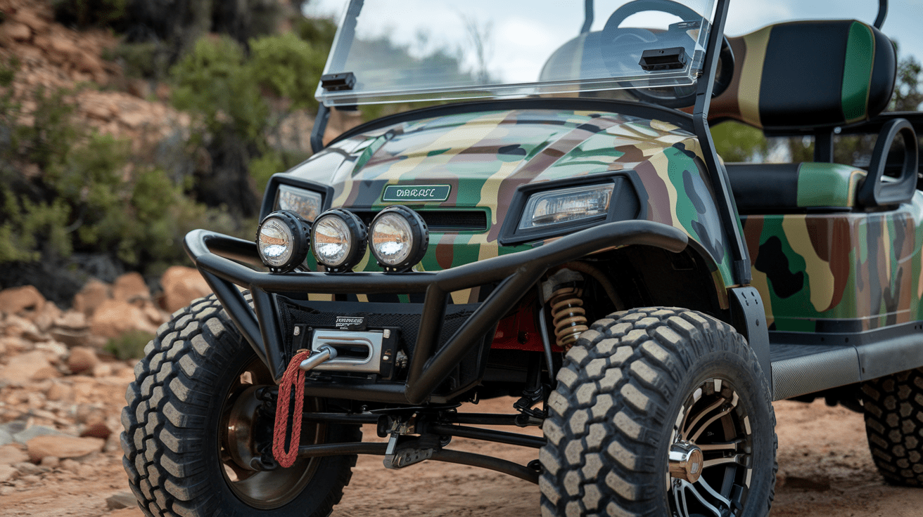 Camo Wrapped Golf Carts