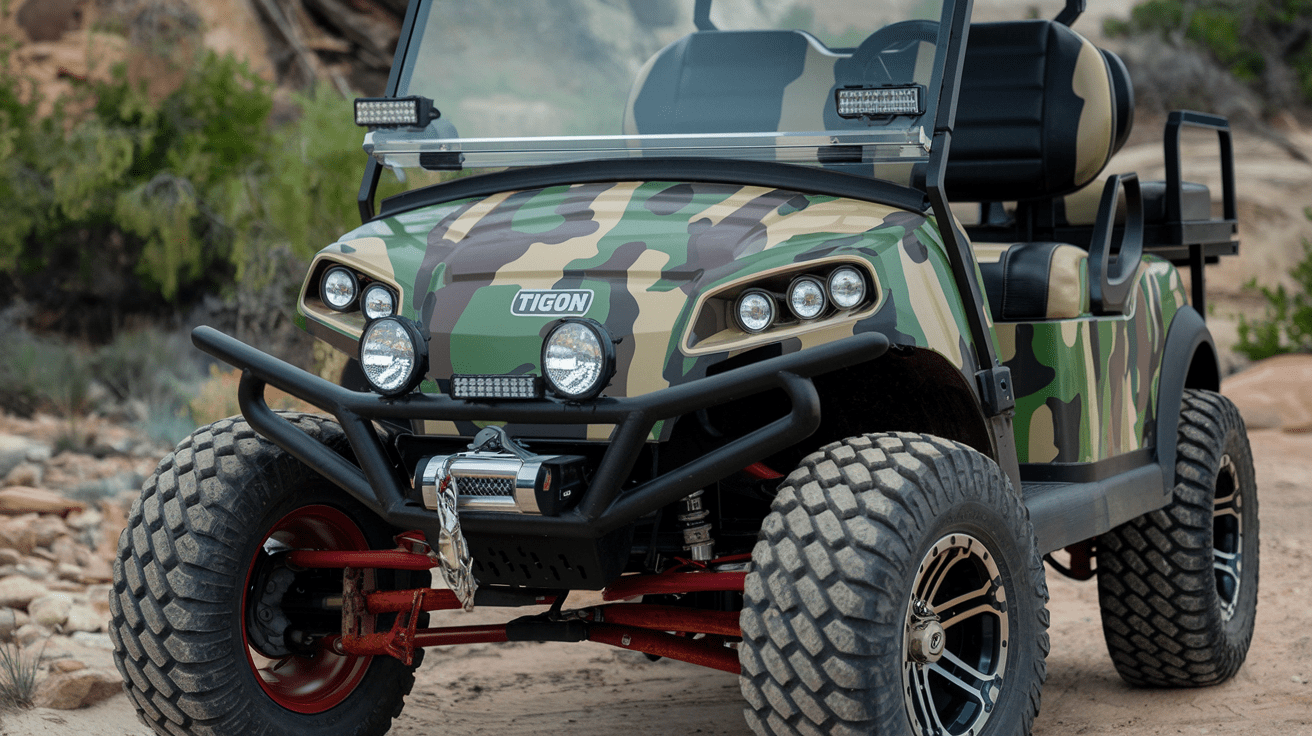 Camo Wrapped Golf Carts