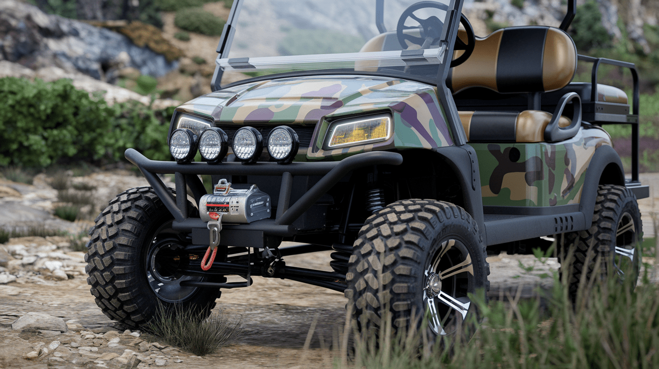 Camo Wrapped Golf Carts