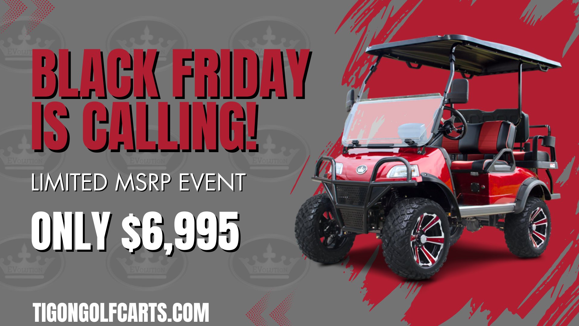 Black Friday Tigon Golf Carts Sales Event