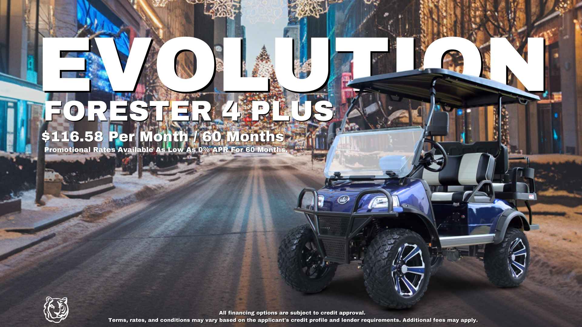 CHRISTMAS CITY EVolution FORESTER 4 PLUS - TIGON GOLF CARTS