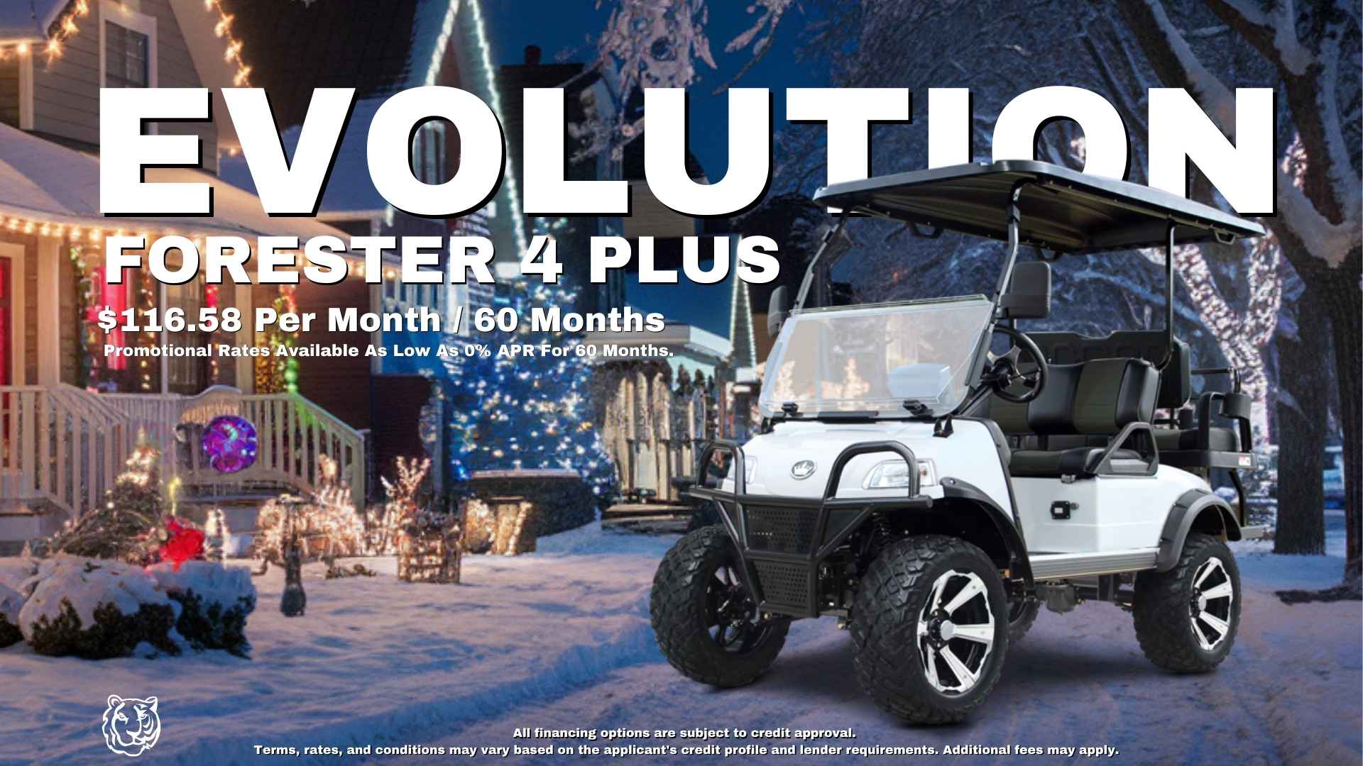 CHRISTMAS LIGHTS EVolution FORESTER 4 PLUS - TIGON GOLF CARTS