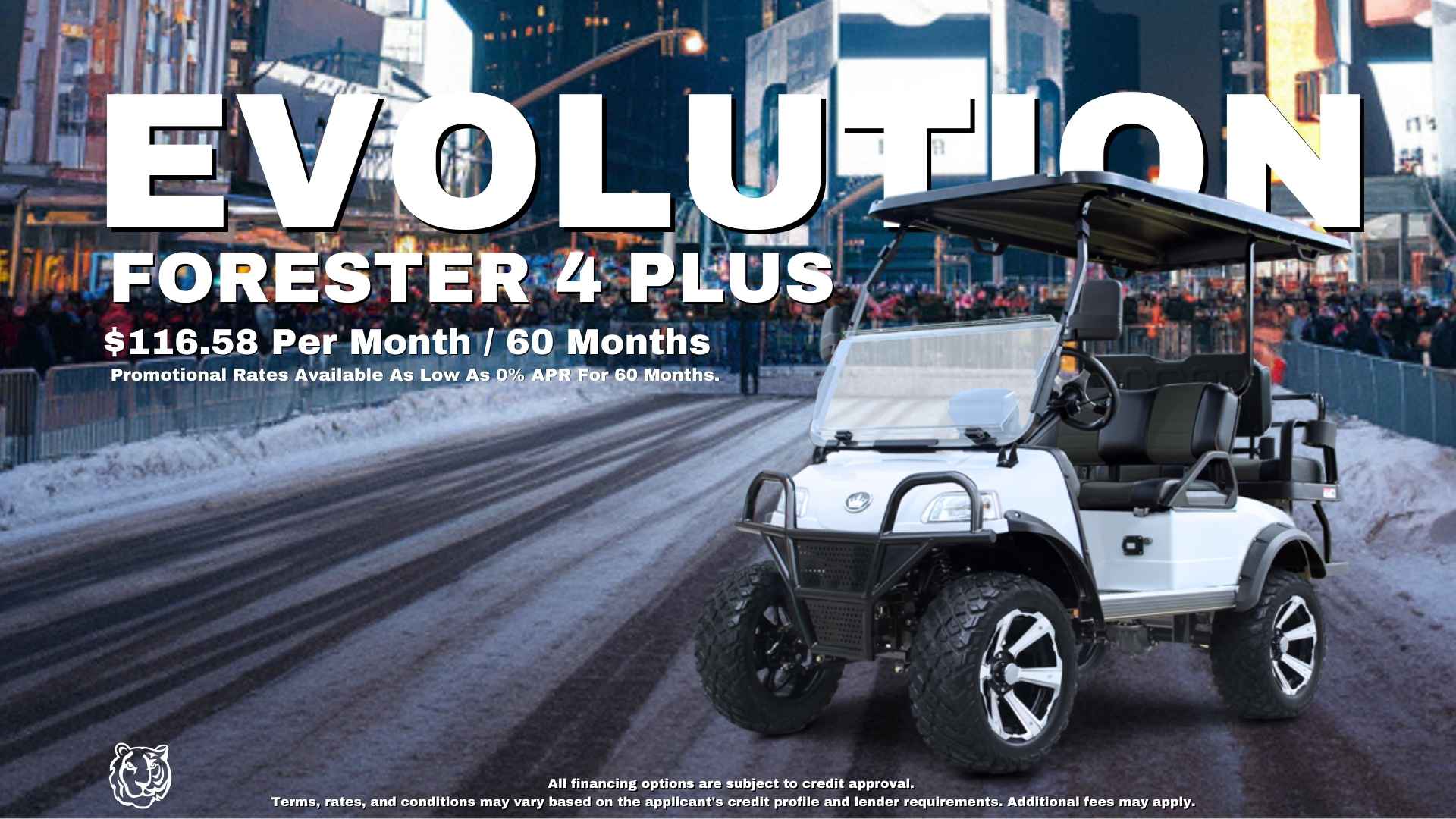 New Years Eve EVolution FORESTER 4 PLUS - TIGON GOLF CARTS