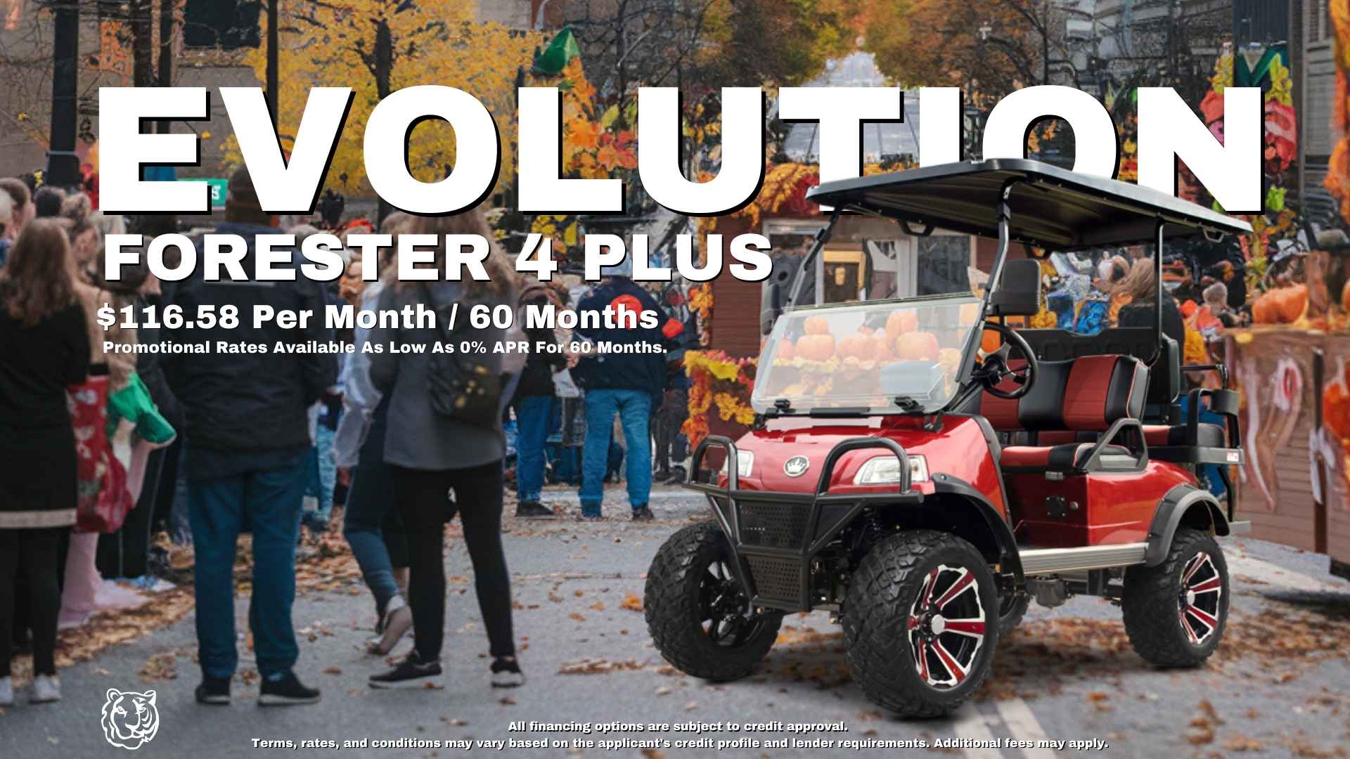 THANKSGIVING PARADE EVolution FORESTER 4 PLUS - TIGON GOLF CARTS