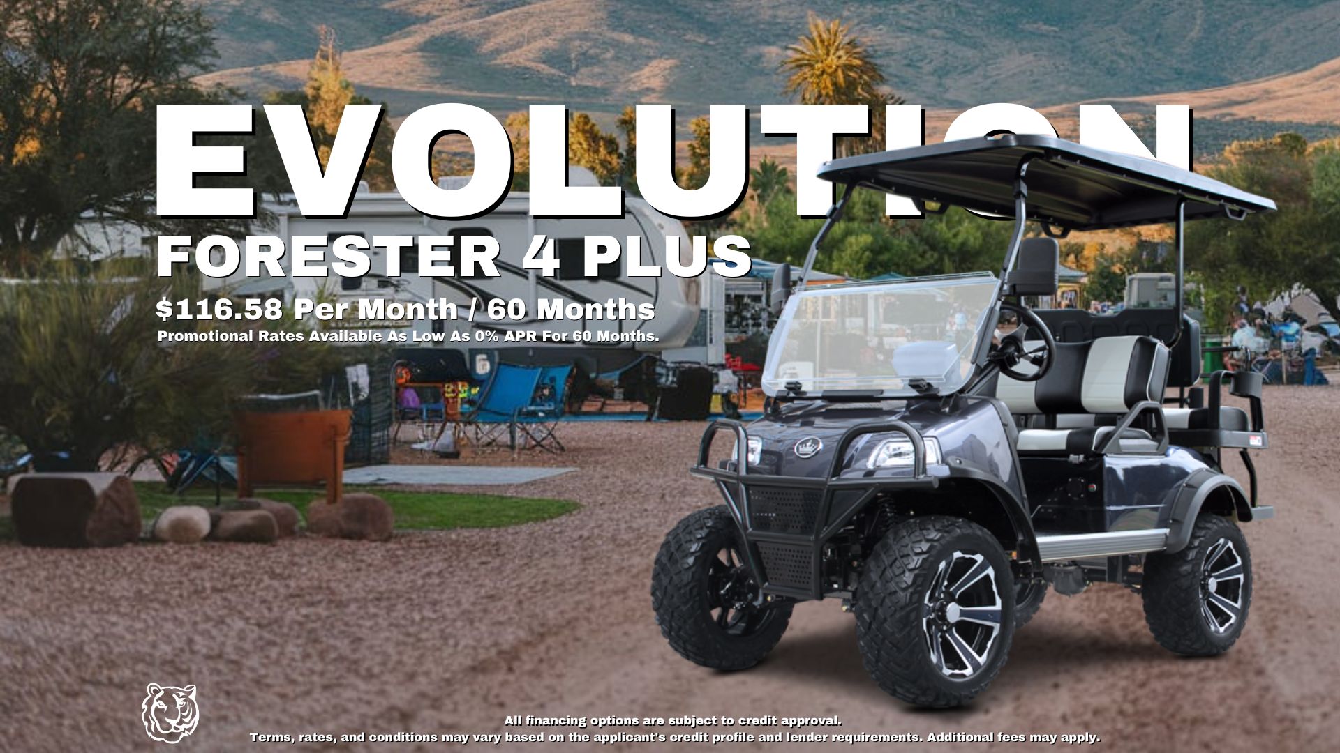 The Best Camp Ground Golf Cart: EVolution Forester 4 Plus.