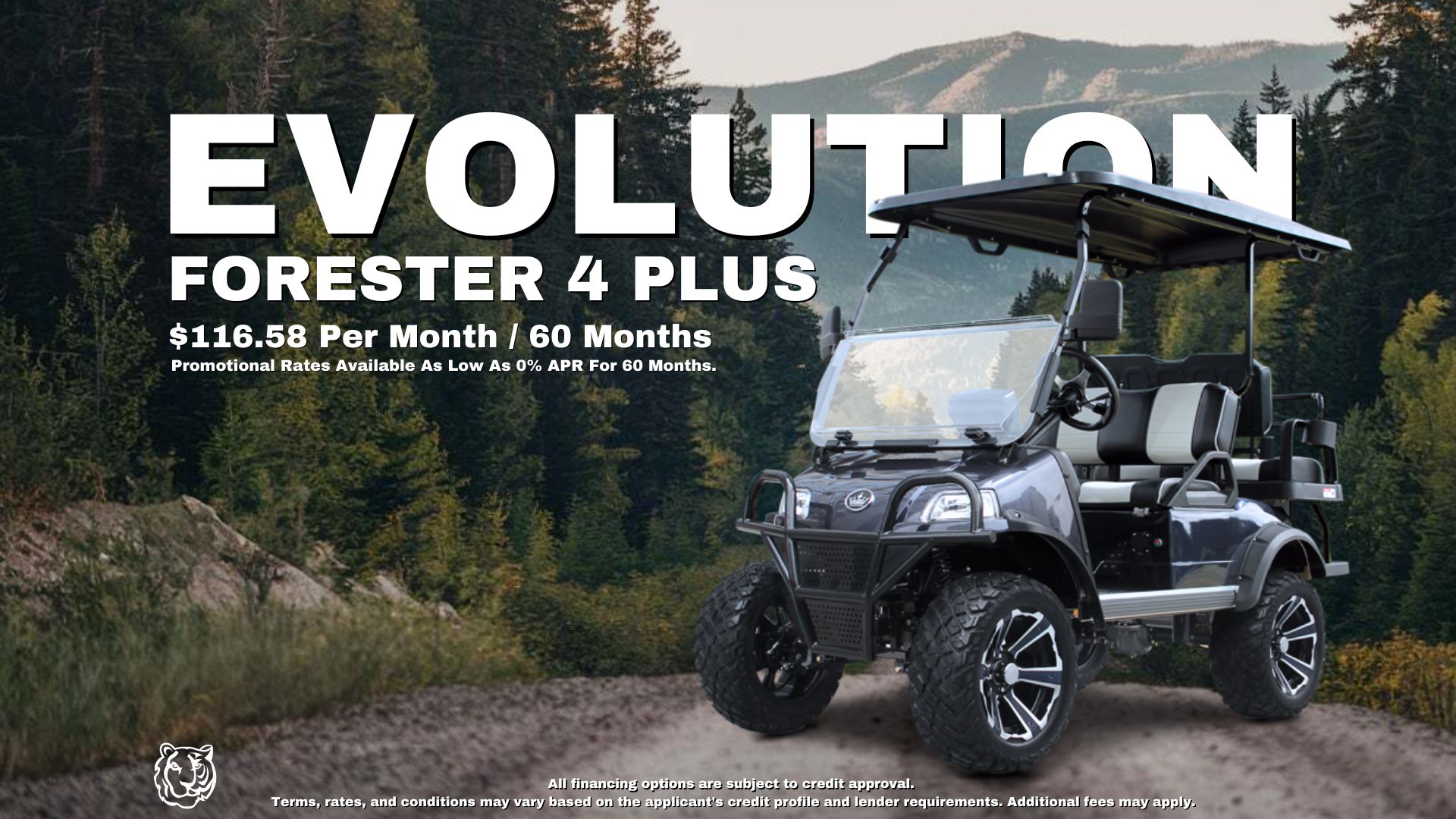 Trail Blazing Golf Cart EVolution FORESTER 4 PLUS - TIGON GOLF CARTS