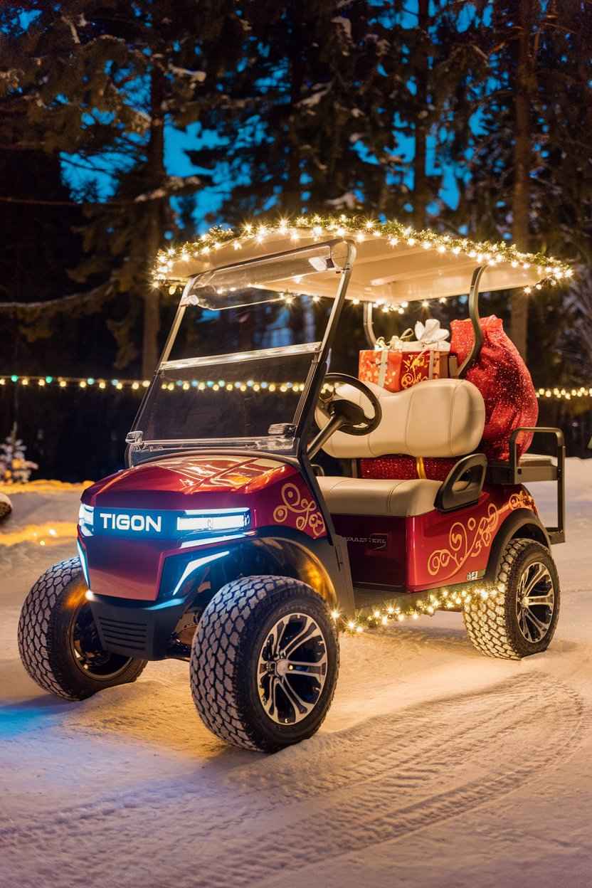 Christmas Golf Cart Santa Parade 