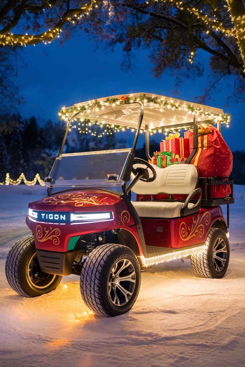 Christmas Golf Cart Santa Parade 