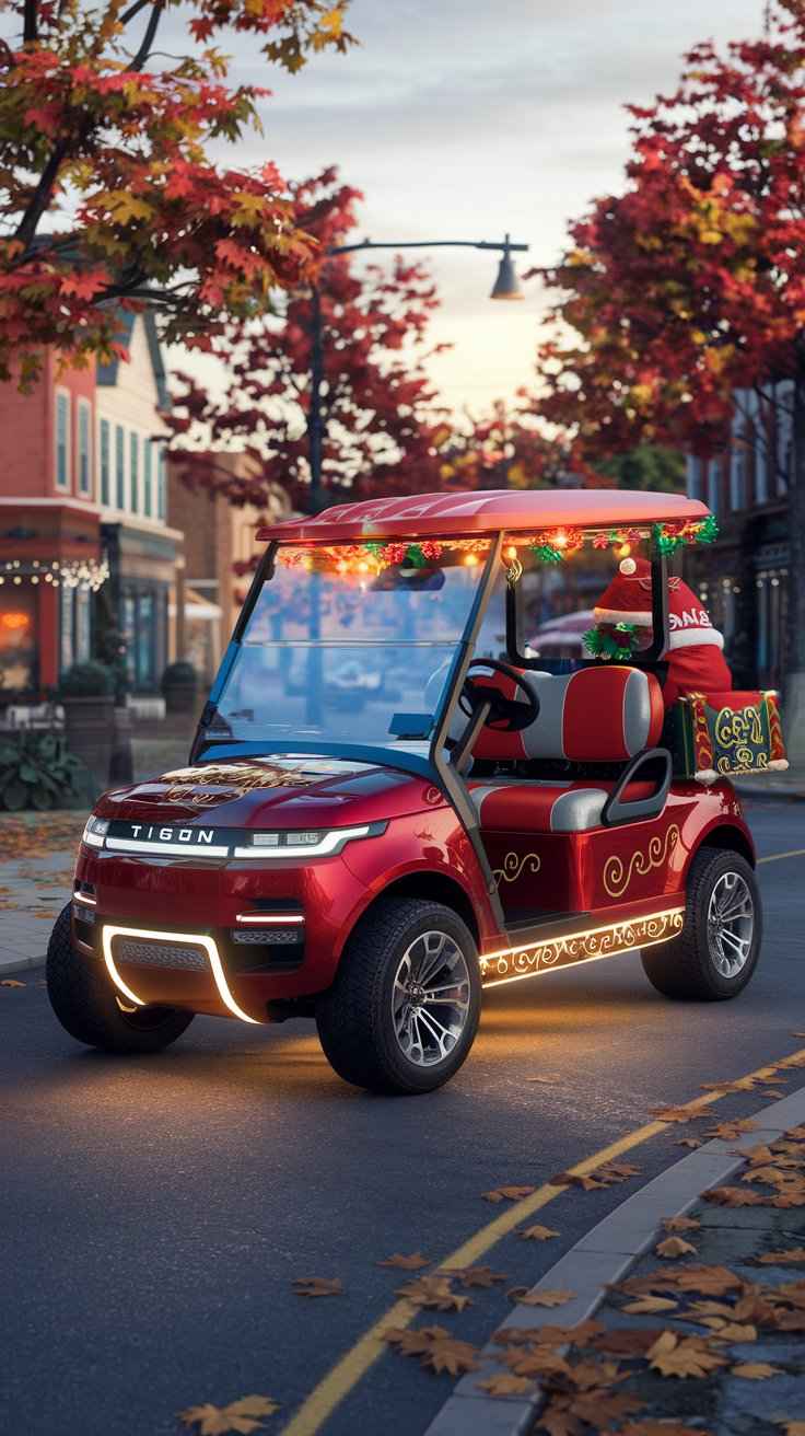 Christmas Golf Cart Santa Parade 