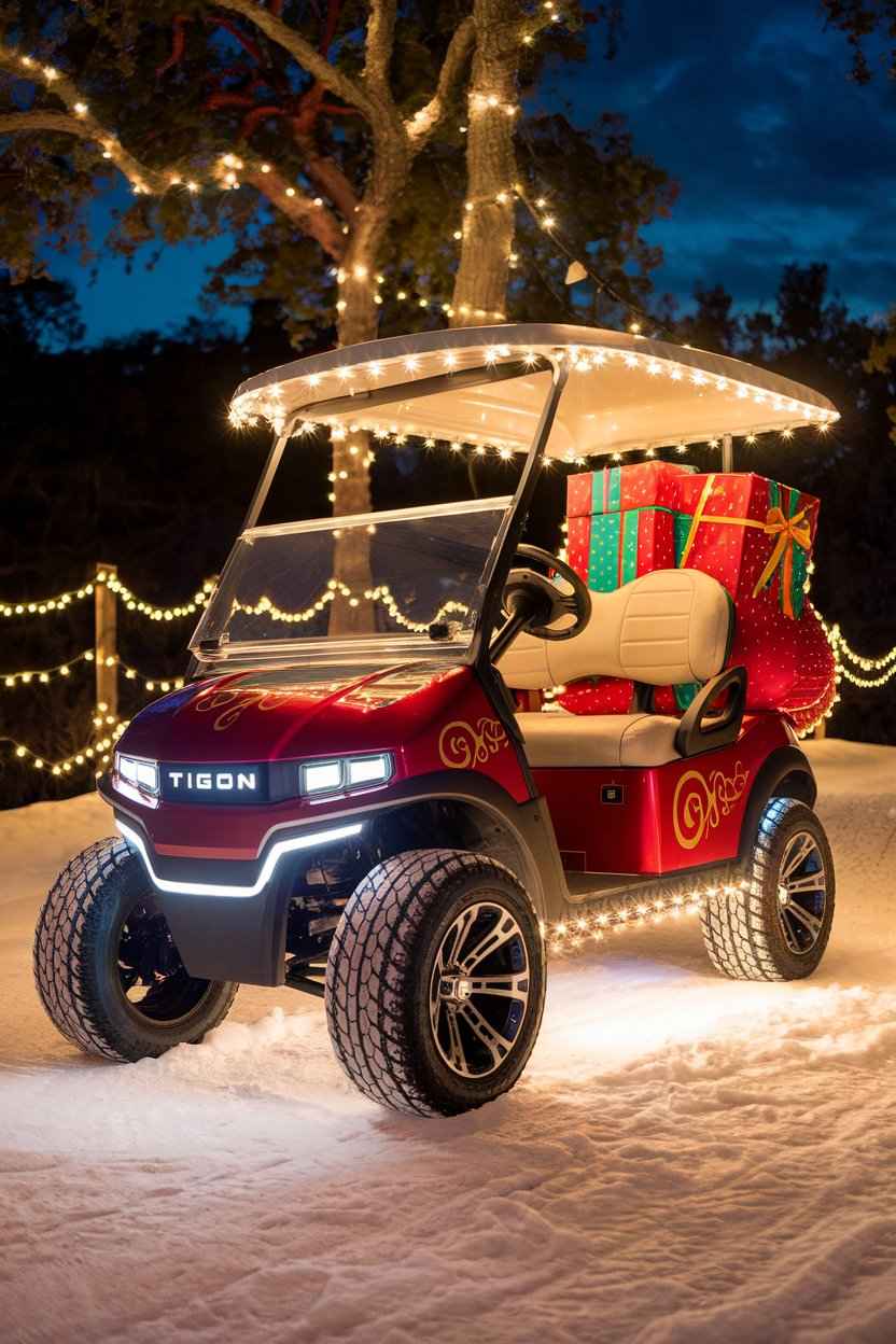 Christmas Golf Cart Santa Parade 