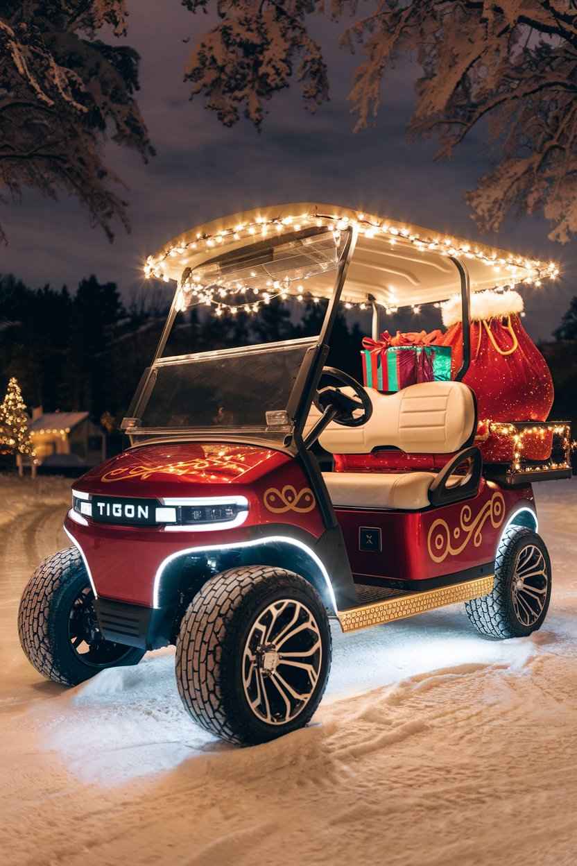 Christmas Golf Cart Santa Parade 