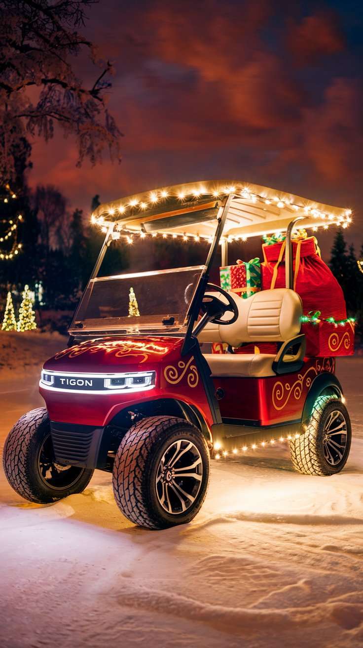 Christmas Golf Cart Santa Parade 