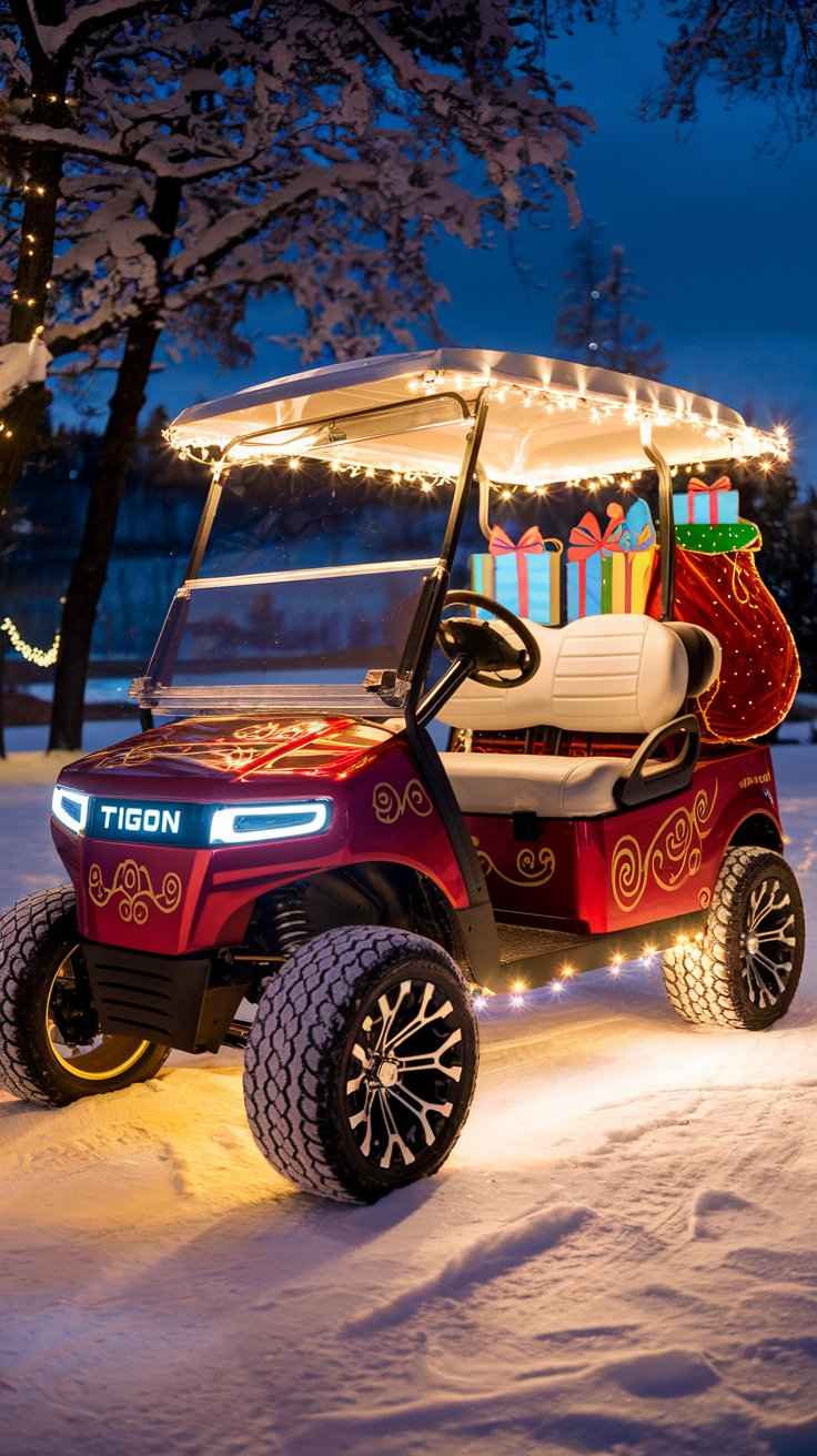 Christmas Golf Cart Santa Parade 