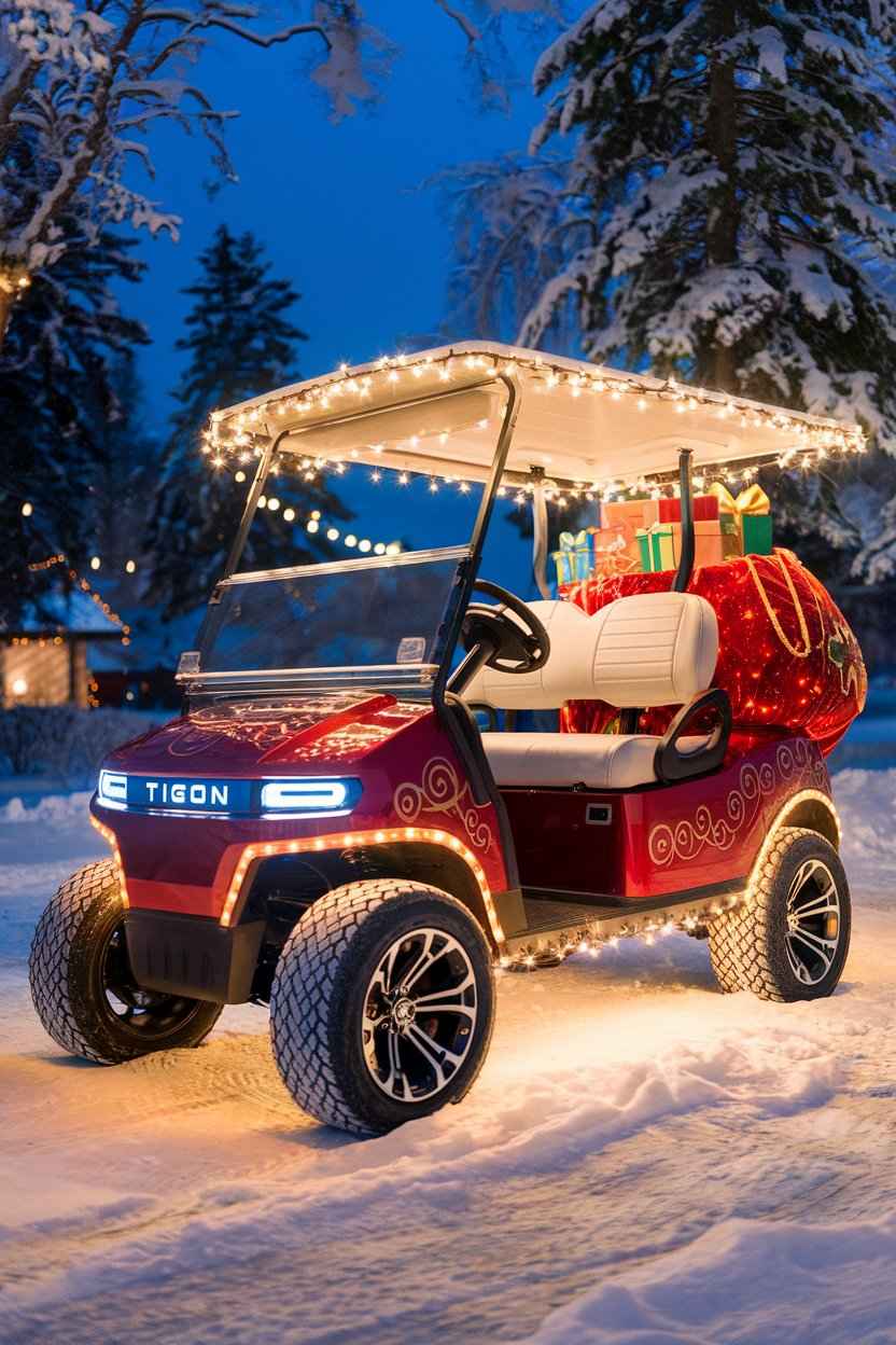 Christmas Golf Cart Santa Parade 