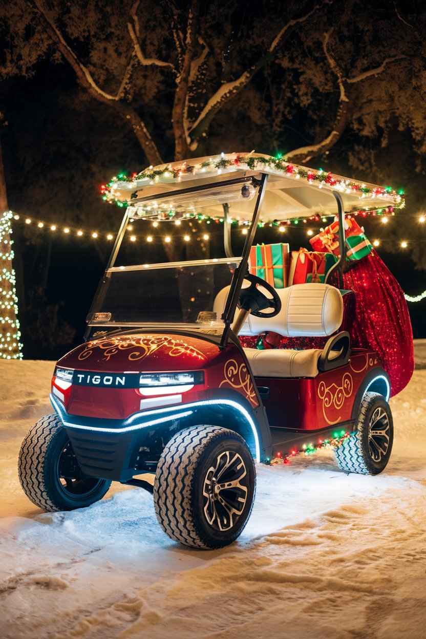 Christmas Golf Cart Santa Parade 