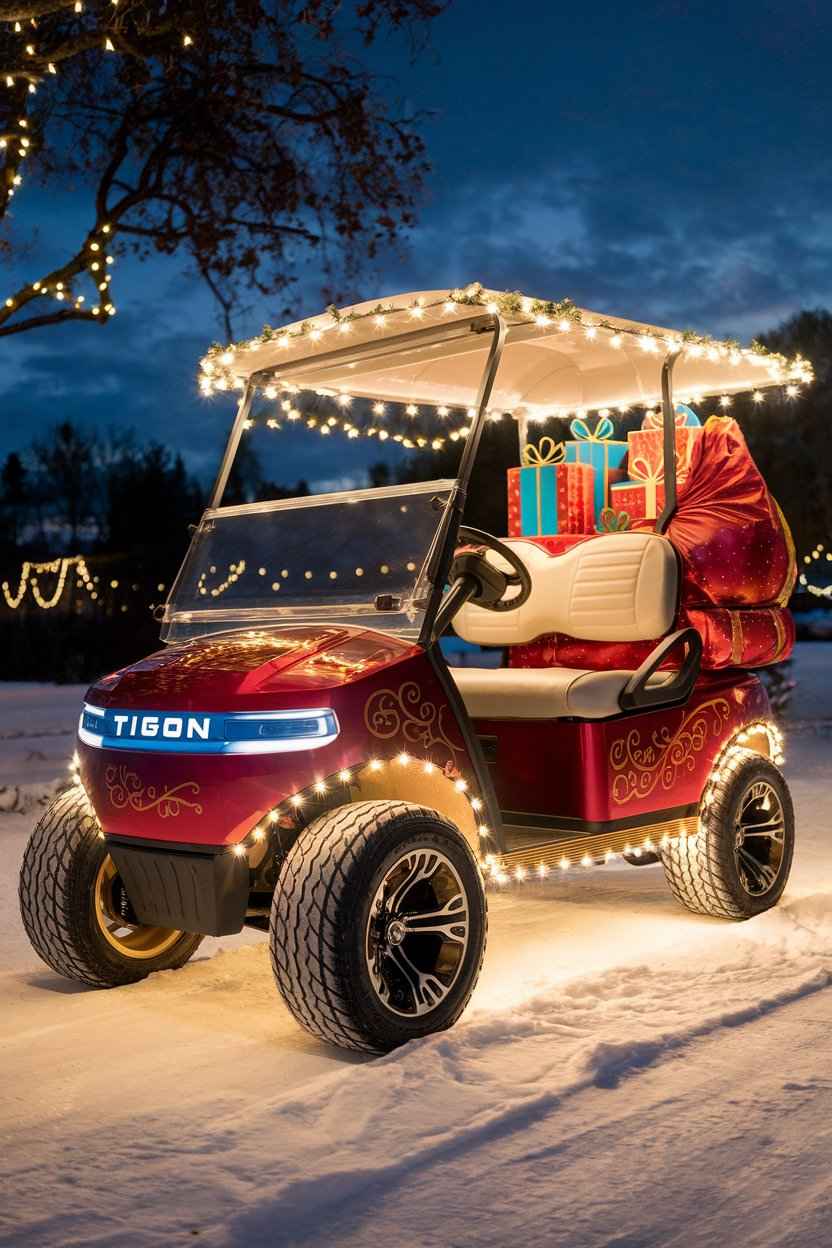 Christmas Golf Cart Santa Parade 