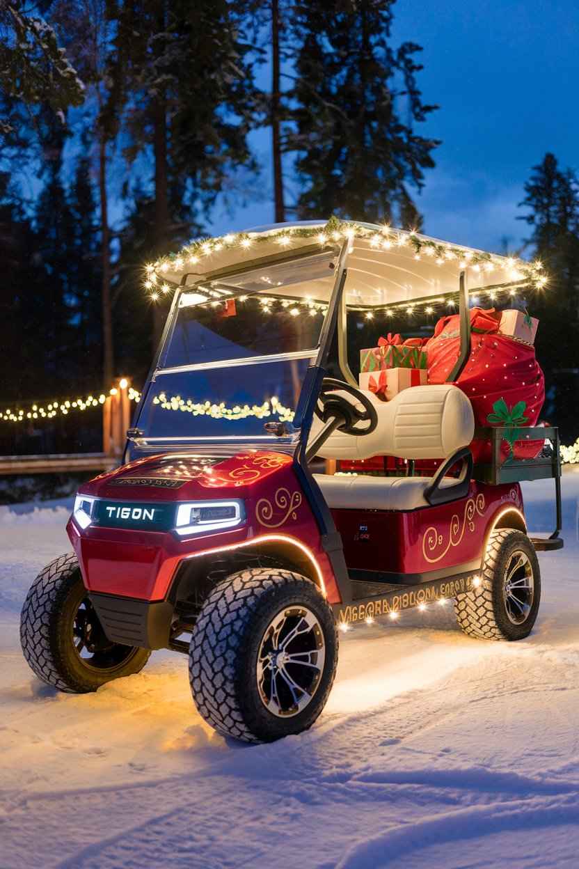 Christmas Golf Cart Santa Parade 