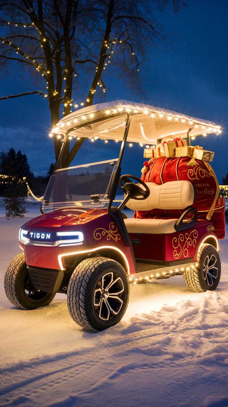 Christmas Golf Cart Santa Parade 