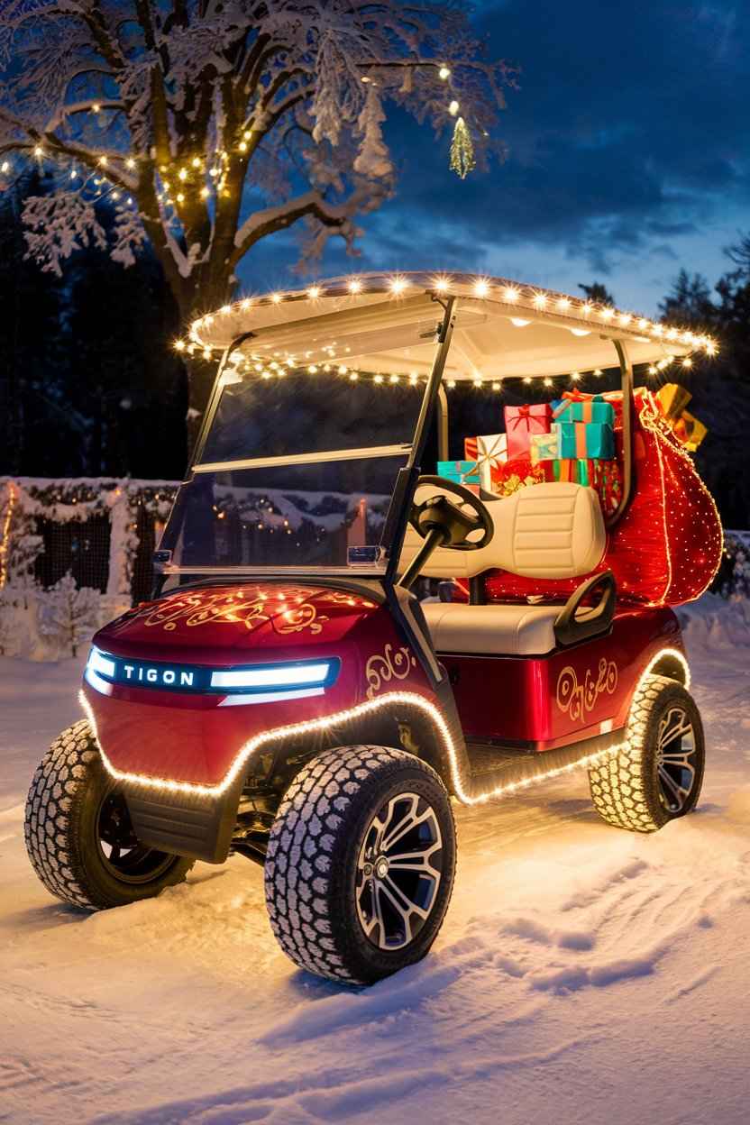 Christmas Golf Cart Santa Parade 