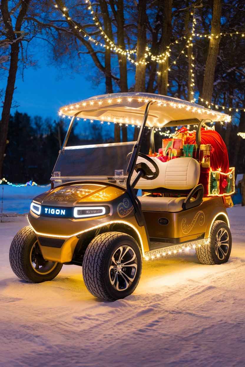 Christmas Golf Cart Santa Parade 