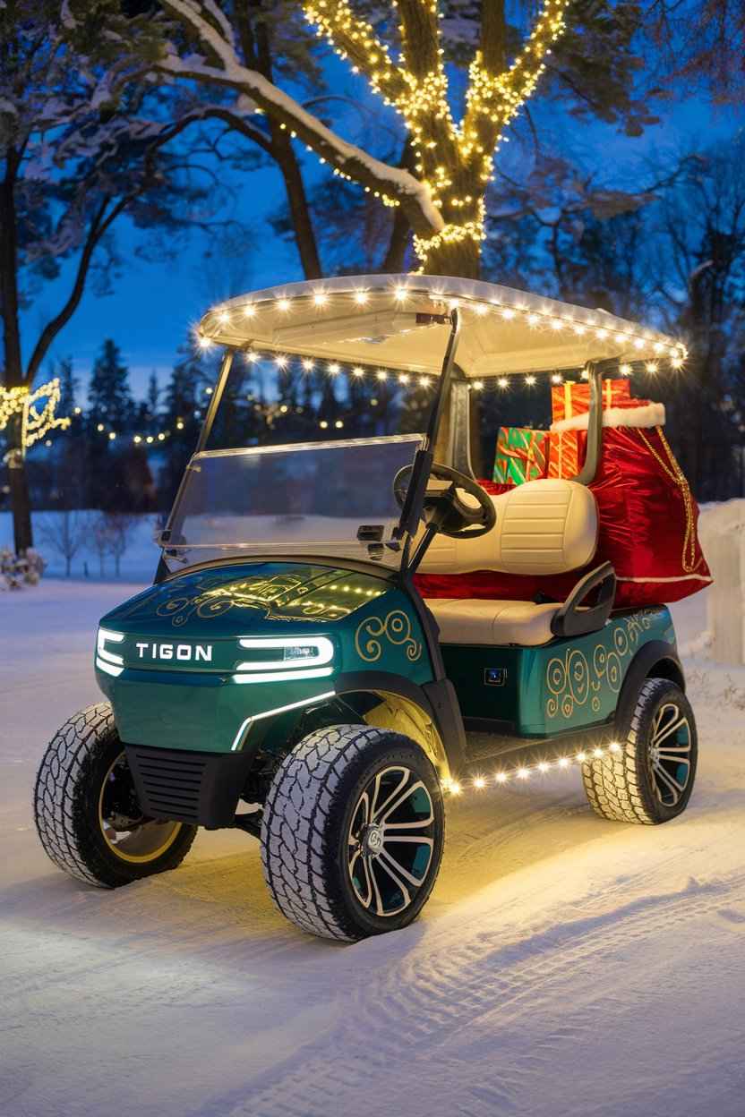 Christmas Golf Cart Santa Parade 