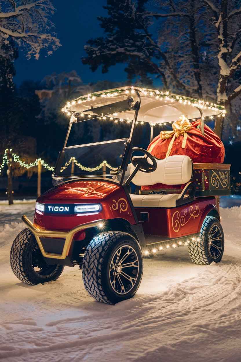 Christmas Golf Cart Santa Parade 