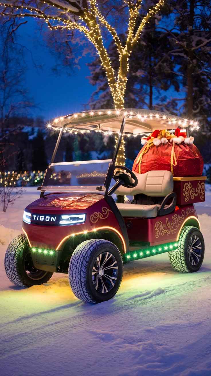 Christmas Golf Cart Santa Parade 