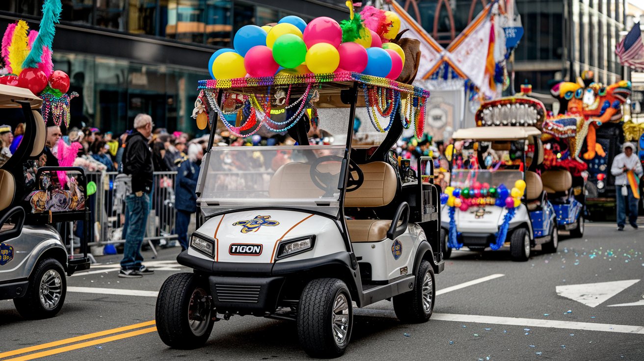 Philadelphia Mummers Parade Golf Carts - TIGON Golf Carts