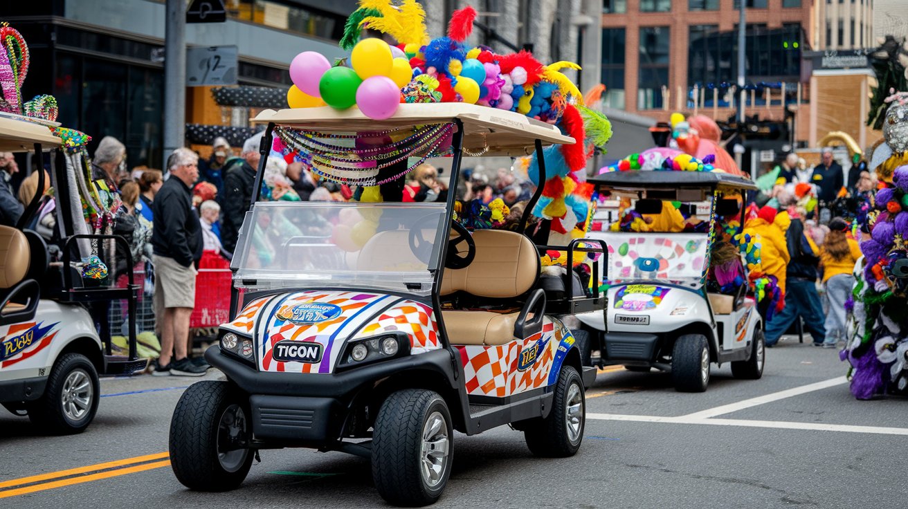 Philadelphia Mummers Parade Golf Carts - TIGON Golf Carts