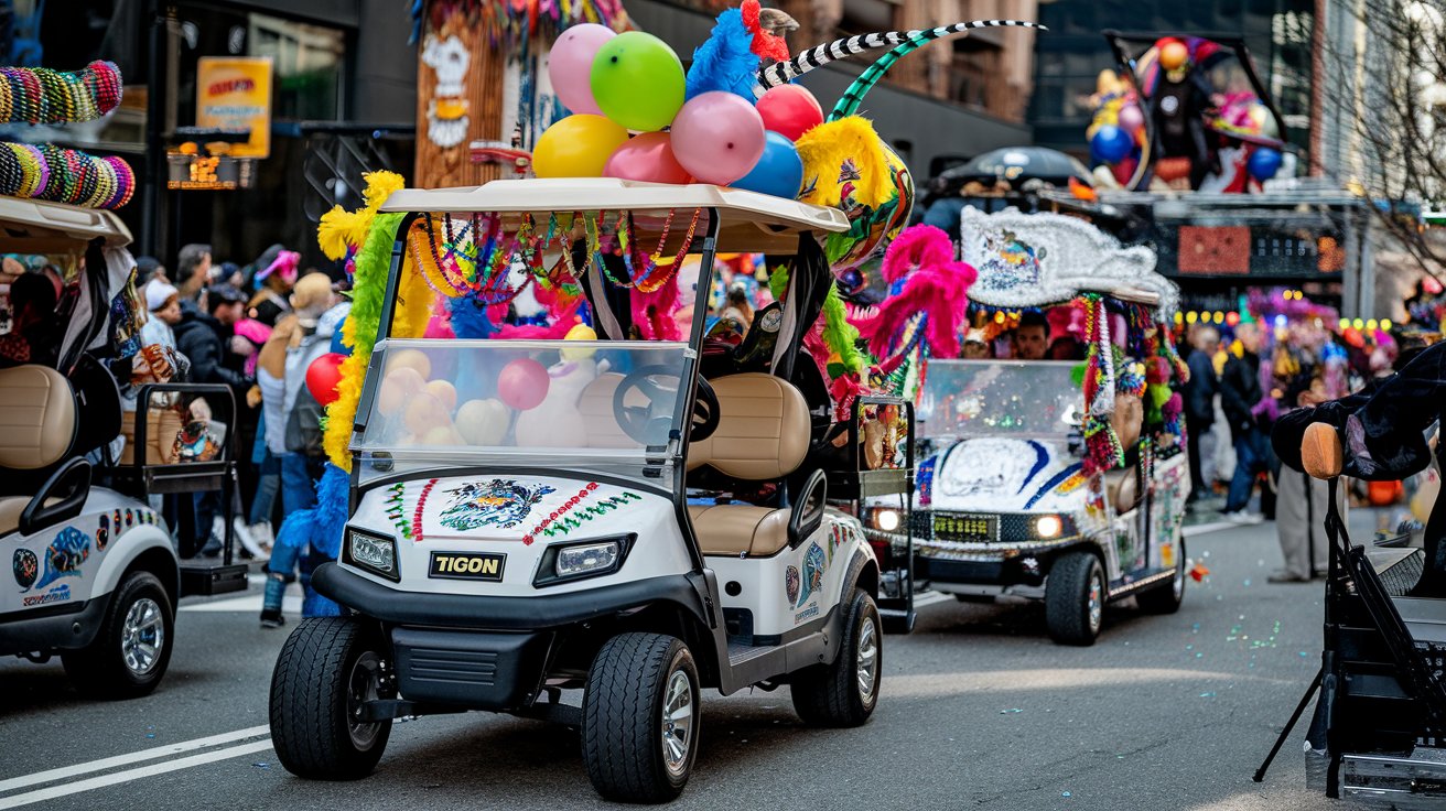 Philadelphia Mummers Parade Golf Carts - TIGON Golf Carts