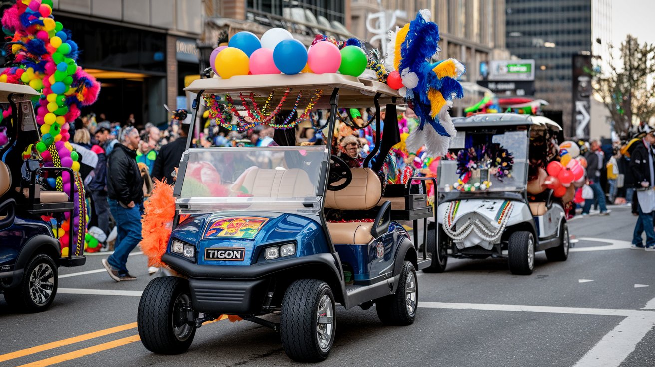 Philadelphia Mummers Parade Golf Carts - TIGON Golf Carts