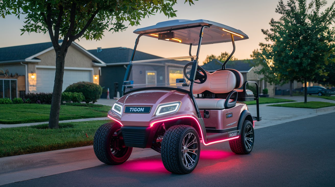 Pink Golf Cart Neighborhood