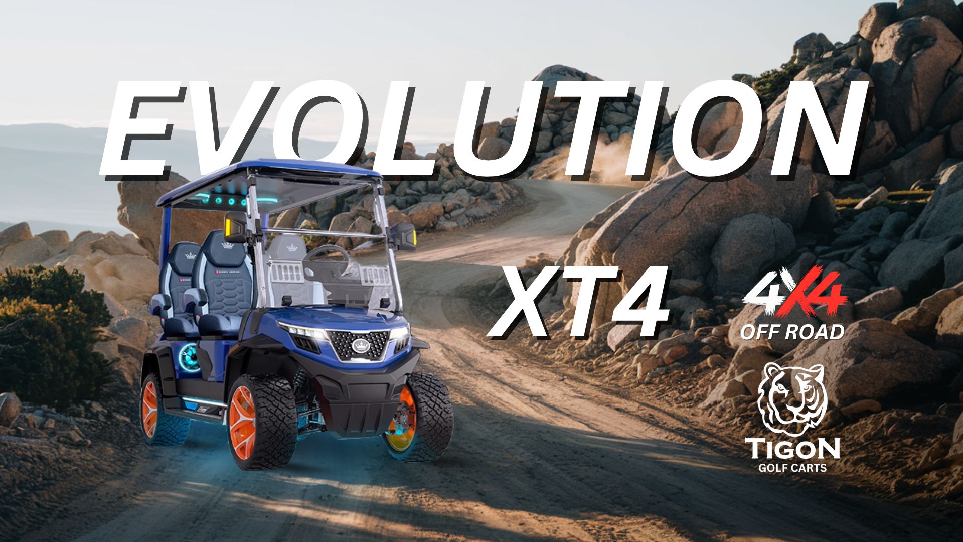 EVOLUTION XT4 4X4 ALL WHEEL DRIVE GOLF CART DRIVING IN THE MOUNTAIN RANGE (4)