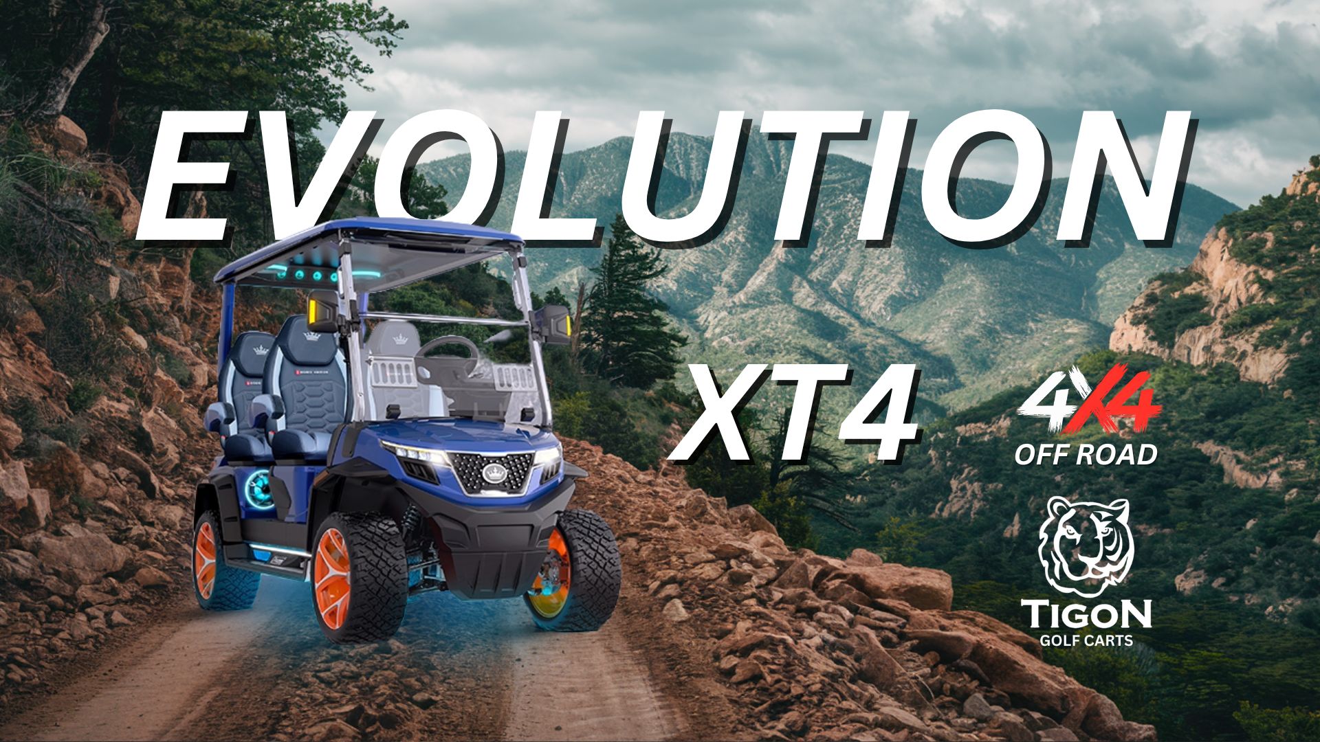 EVOLUTION XT4 4X4 ALL WHEEL DRIVE GOLF CART