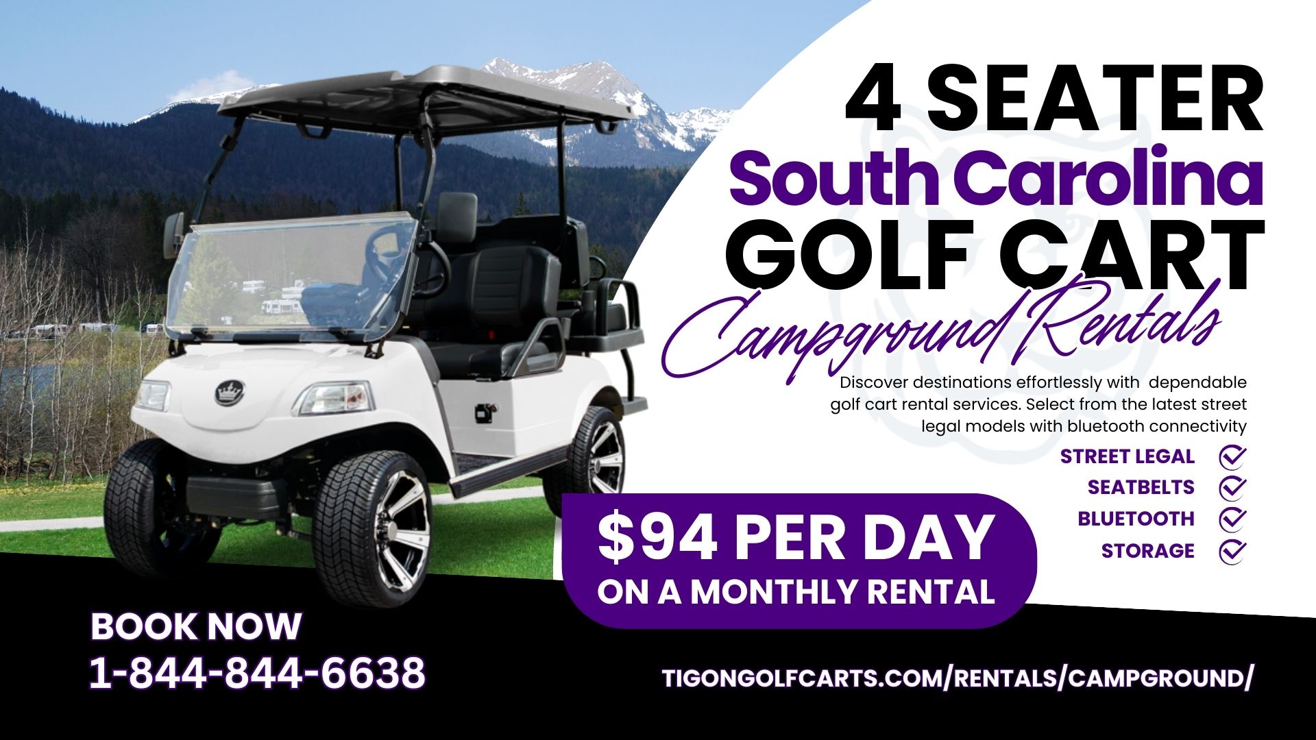 4 Seater South Carolina Campground Golf Cart Rental 4 Seater South Carolina Campground Golf Cart Rental