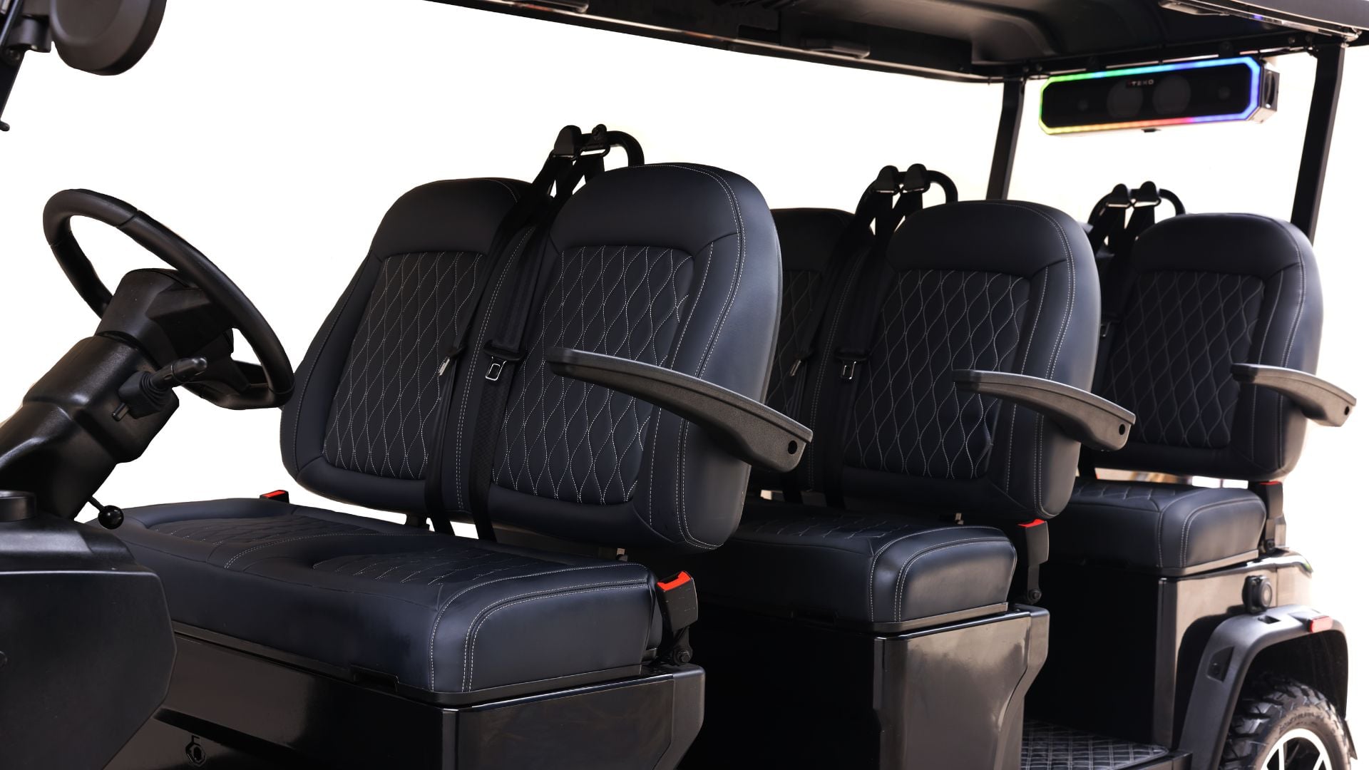 TEKO® EV TRIUMPH - 6 SEATER GOLF CART Diamond Stitched Seating