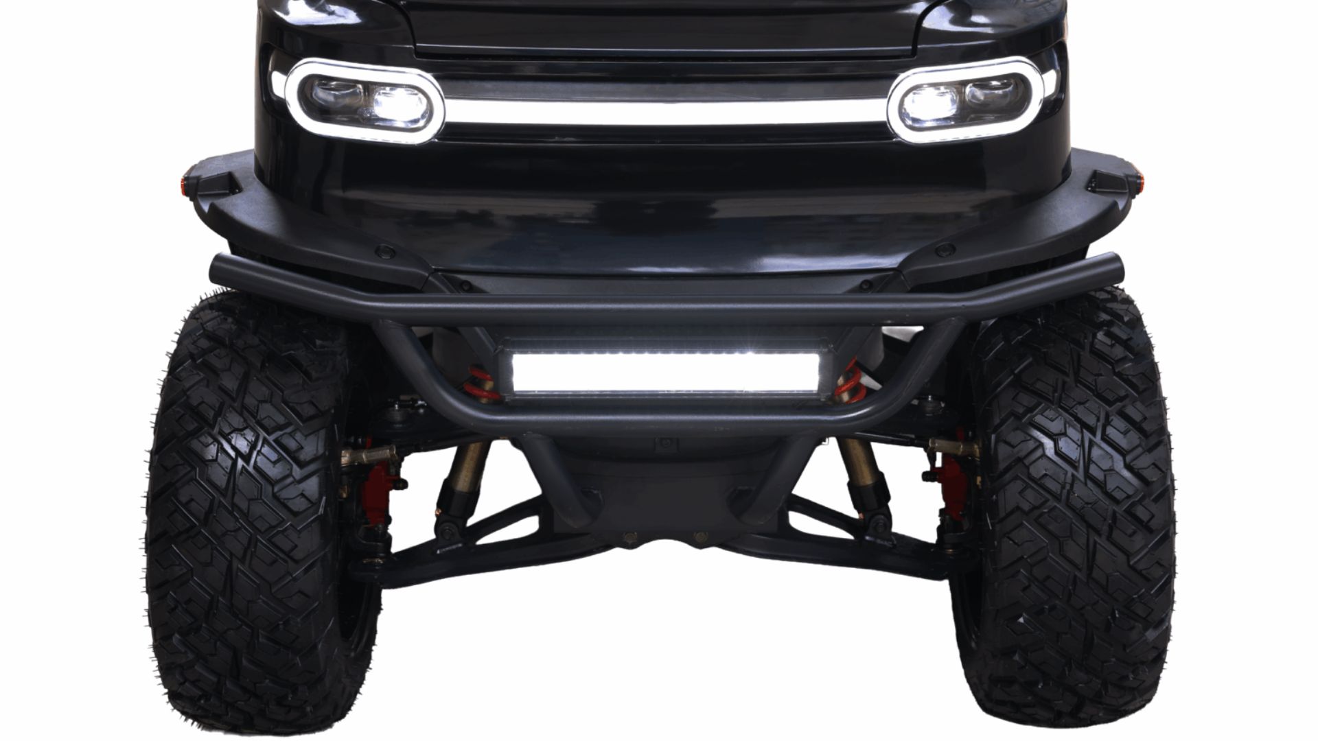 TEKO® EV TRIUMPH - 6 SEATER GOLF CART FRONT BUMPER VIEW
