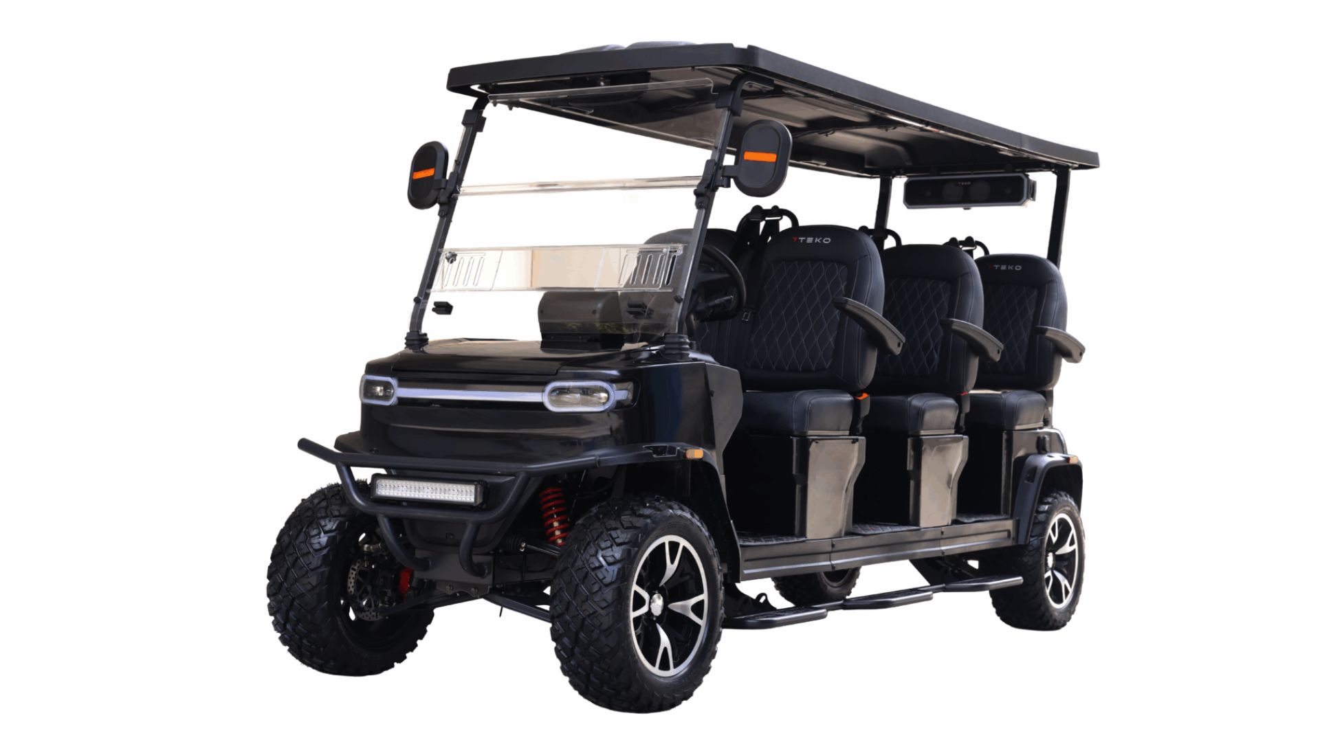 TEKO® EV TRIUMPH - 6 SEATER GOLF CART FRONT VIEW